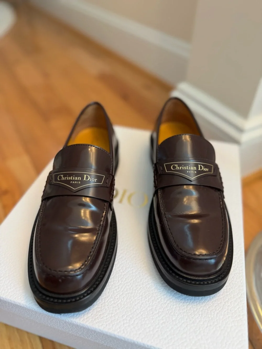 Dior Women’s Penny Loafer in Deep Amaranth Brown - Picture 5 of 11